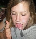 Gagging up cum Pa facial oral